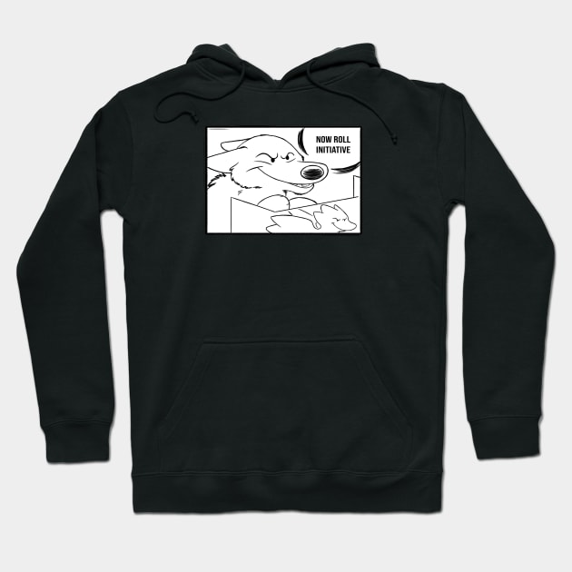 Now Roll Initiative Comic Panel Hoodie by DnDoggos